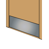 Protección de parte inferior de puerta de acero inoxidable cepillado