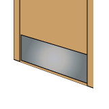 Protección de parte inferior de puerta de acero inoxidable cepillado Protección de parte inferior de puerta de acero inoxidable cepillado