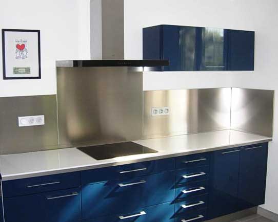 crédence inox sur mesure